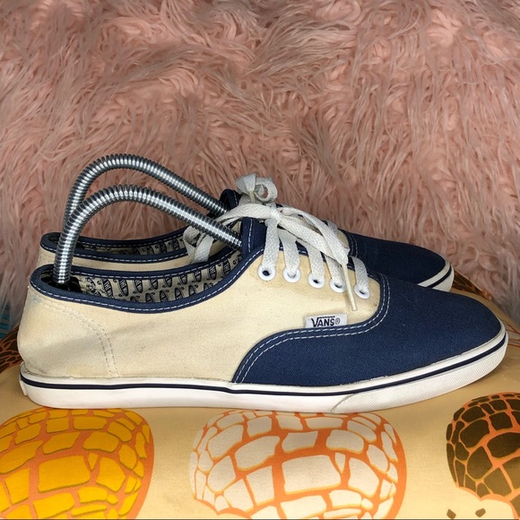 Vans Shoes - Vans blue/white low top women’s 9